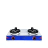 เตาแก๊ส หัวคู่ รุ่น K-2008 หน้าสแตนเลส ใช้กับหัวปรับแรงดันสูง เตาแก๊สแม่ค้า