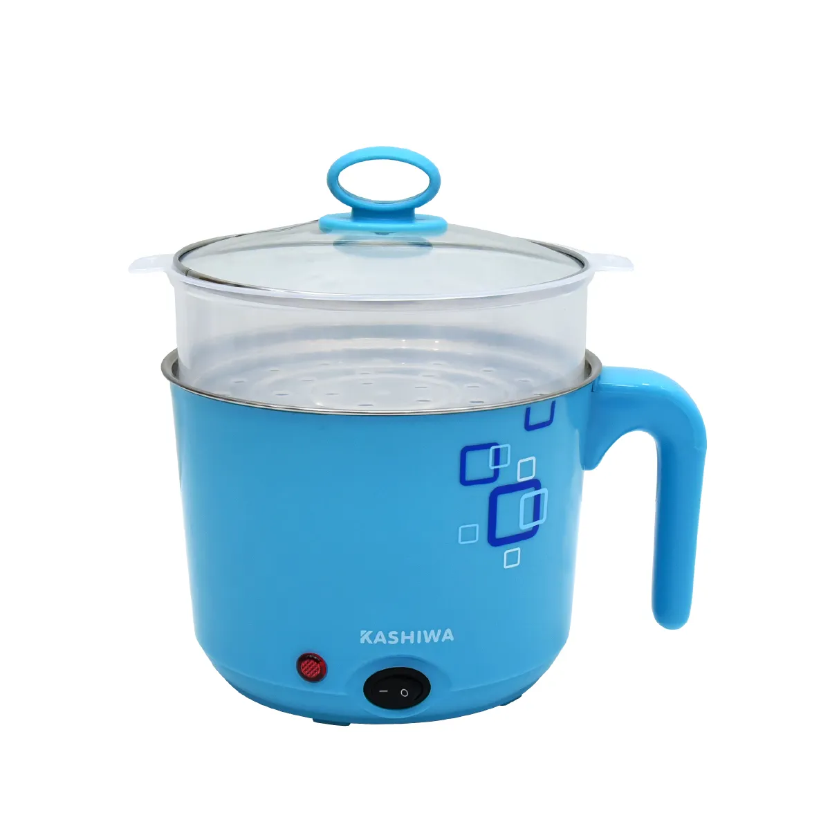รูปสินค้า KW-128 ด้านหน้า หม้อมินิ หม้ออเนกประสงค์ สีฟ้า