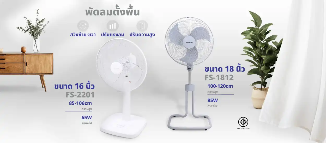 พัดลมตั้งพื้น 16 นิ้ว พัดลมอุตสหกรรม 18 นิ้ว