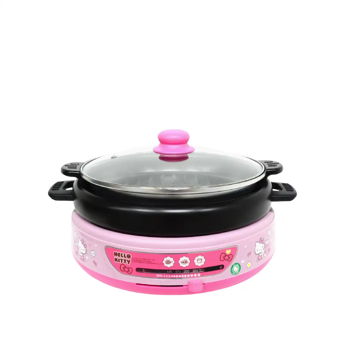 กระทะไฟฟ้า อเนกประสงค์ พร้อมถาดย่าง รุ่น KW-387 ลาย HELLO KITTY ลิขสิทธิ์แท้